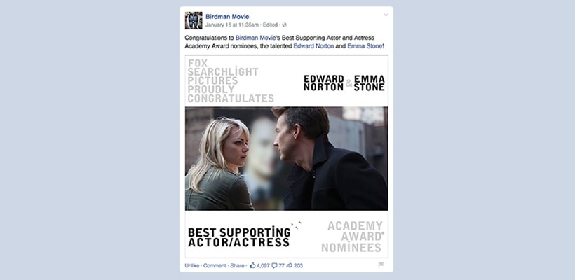 Academy Awards social media