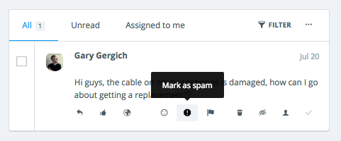 mark mail as spam