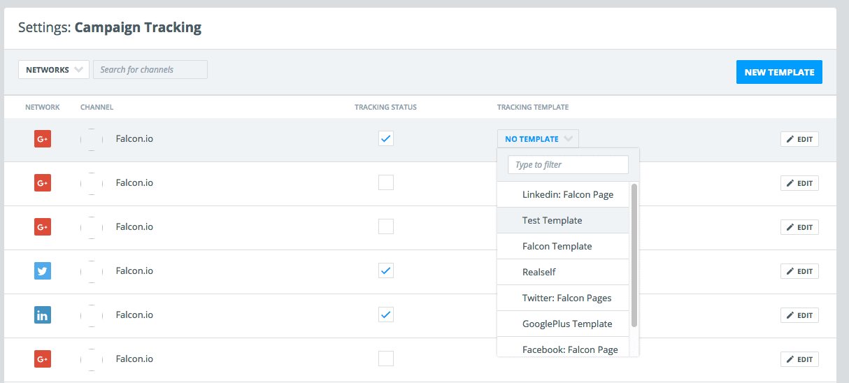 campaign tracking falcon io