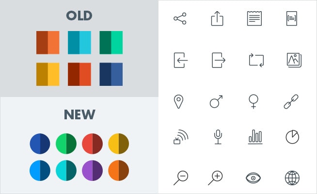 Falcon Social brand colours and icons