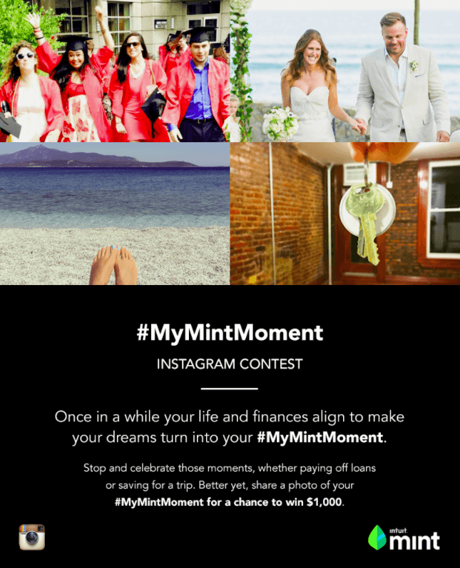 mint instagram contest example to boost engagement - 16 powerful tips to increase instagram engagement in 2019