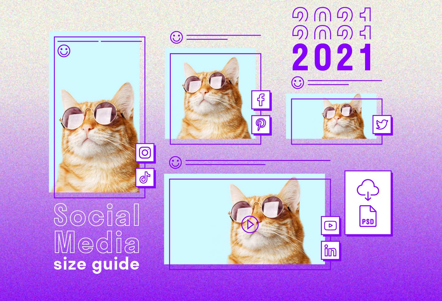 Social Media Image Sizes for 2021: Free PSD files and Cheat Sheets.